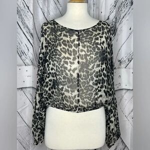 Emerson Thorpe Silk Leopard Print Top S